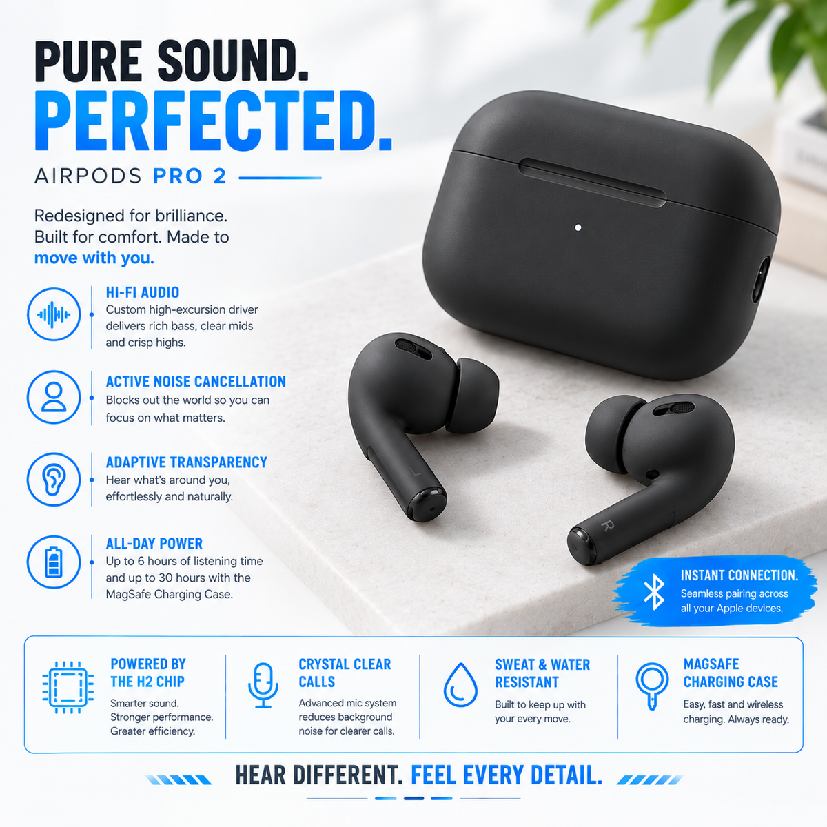 AirPods Pro 2 – Wireless Bluetooth Earbuds