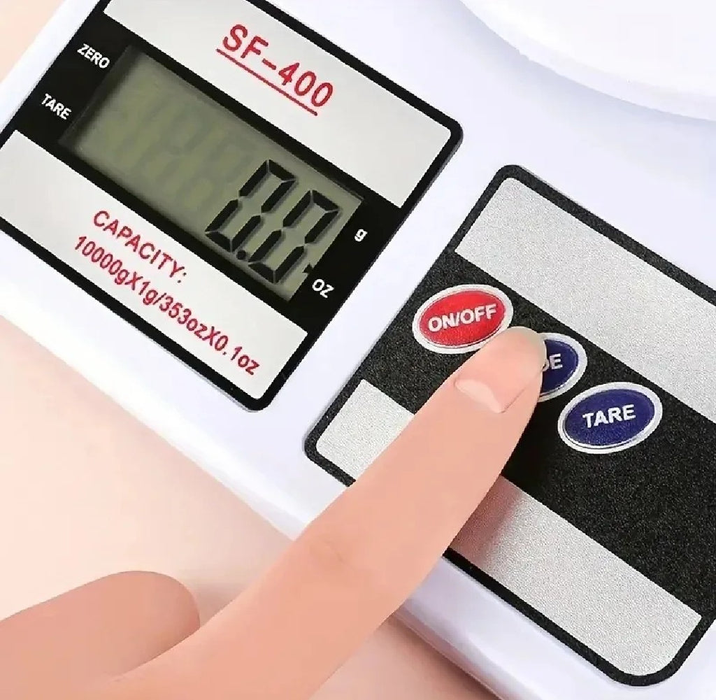 SF-400 Digital Kitchen Scale 10kg x 1g LCD Electronic Weighing Scale