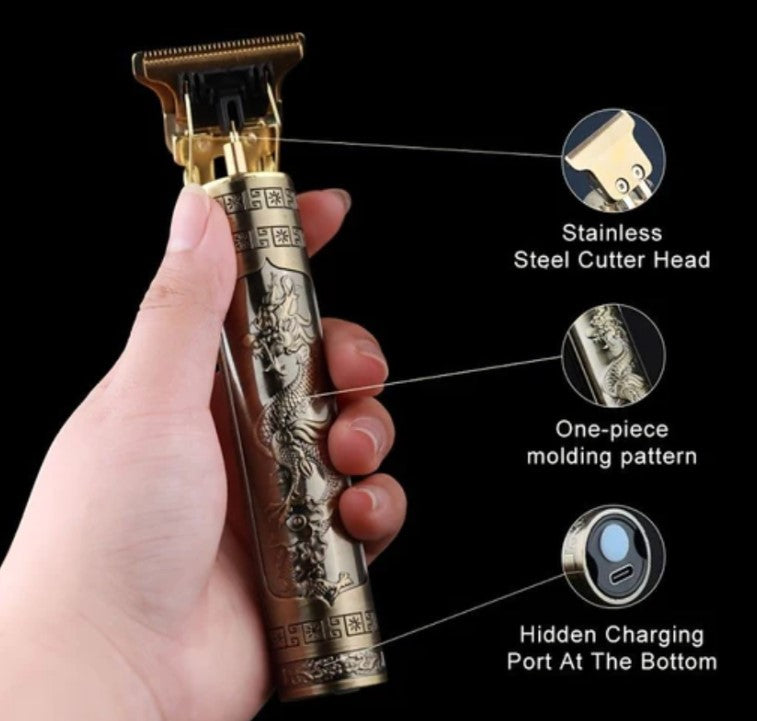 Vintage T9 Professional Hair & Beard Trimmer – Cordless Rechargeable Hair Clipper