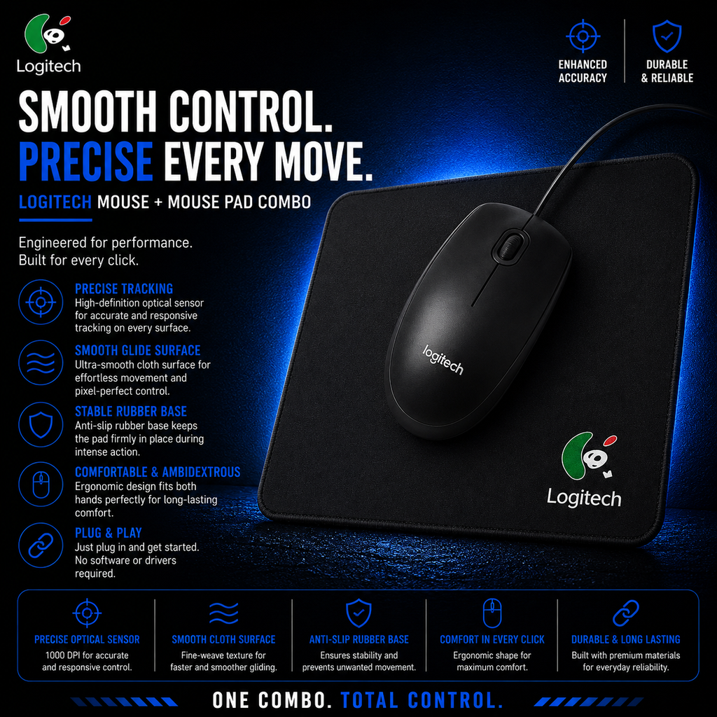 Crazy Deal – Logitech Mouse & Mouse Pad Combo