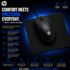 Crazy Deal – HP X500 Wired Mouse & Gaming Mouse Pad Combo