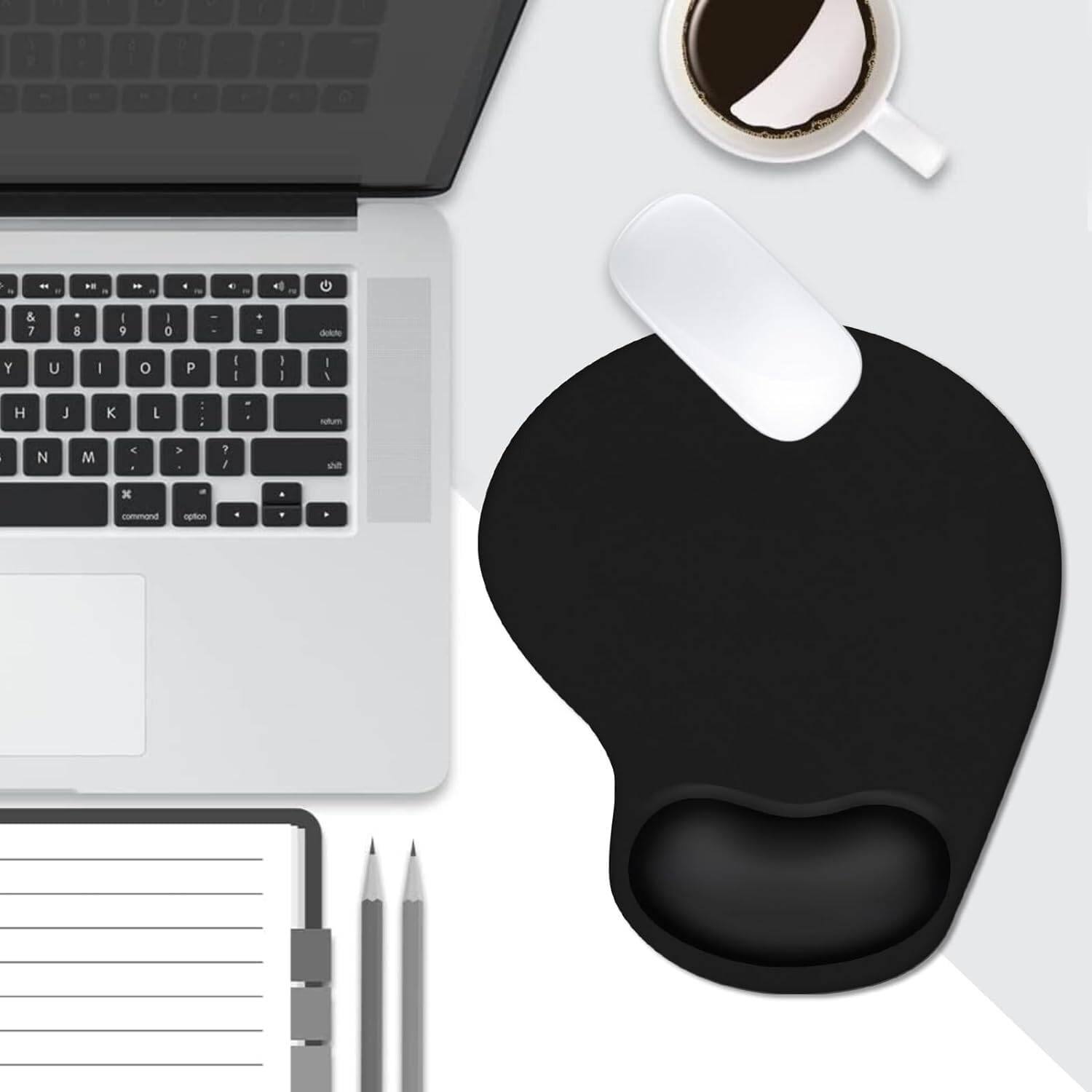 Ergonomic Mouse Pad with Wrist Rest – Non-Slip Memory Foam Mouse Pad