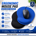 Ergonomic Mouse Pad with Wrist Rest – Non-Slip Memory Foam Mouse Pad
