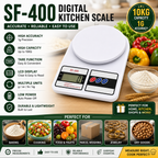 SF-400 Digital Kitchen Scale 10kg x 1g LCD Electronic Weighing Scale