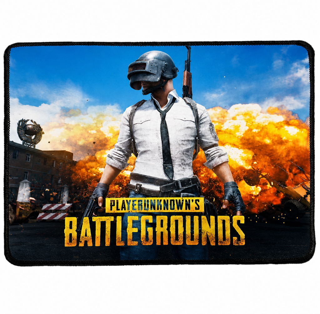 PUBG-Inspired Gaming Mouse Pad – Anti-Slip Extended Mouse Mat