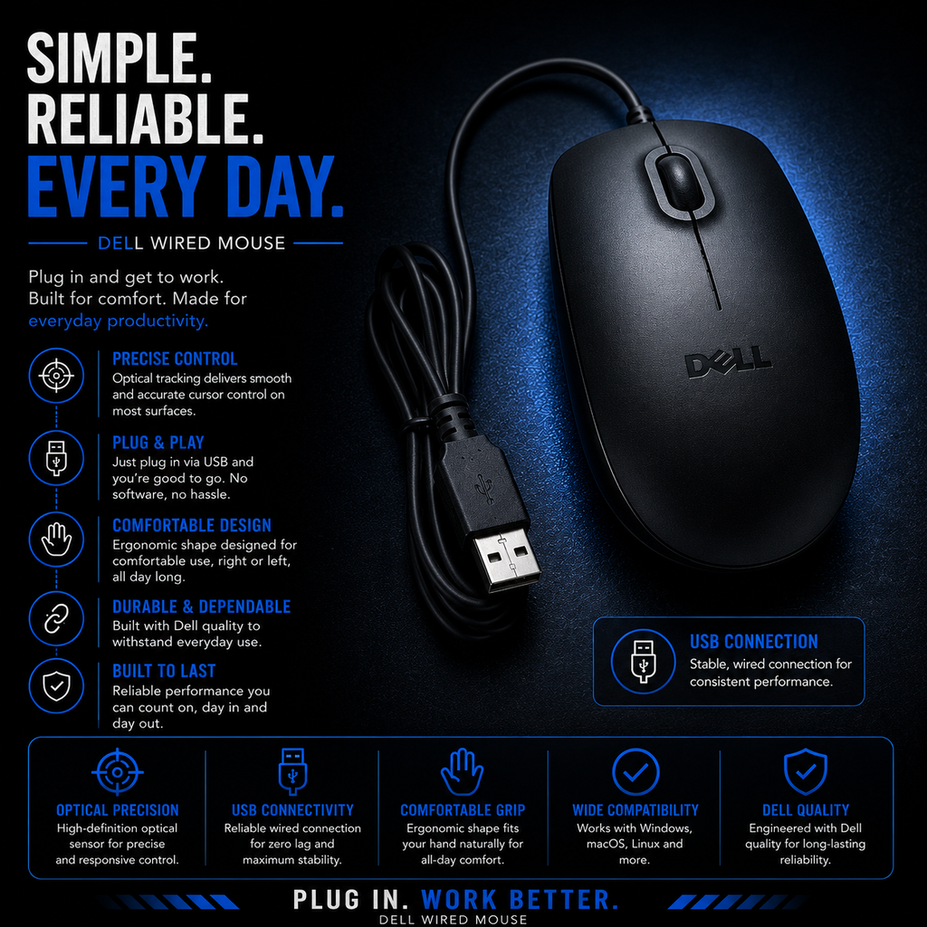Dell Wired USB Optical Mouse