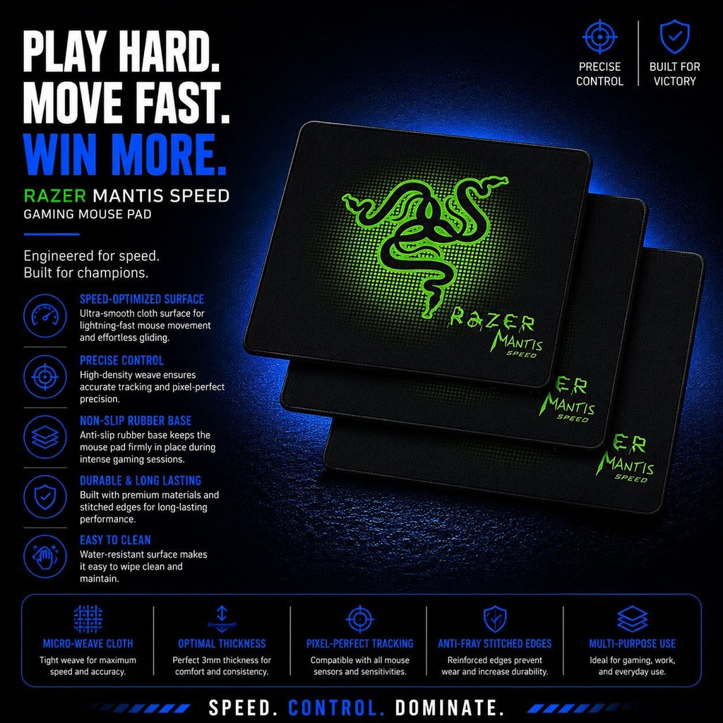 Razer X Gaming Mouse Pad – Anti-Slip Speed & Precision Mouse Mat
