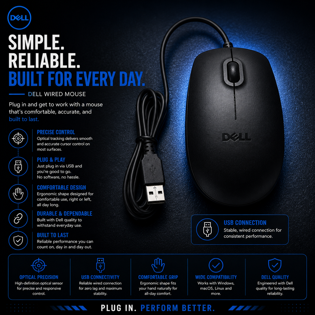 Dell Wired USB Optical Mouse