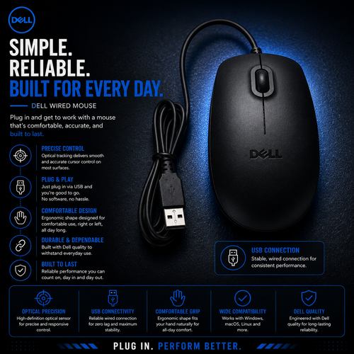 Dell Wired USB Optical Mouse