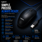 Logitech M60 Wired USB Optical Mouse